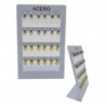 PENDIENTES 1.5CM AGUJA ACERO 12/P N.S