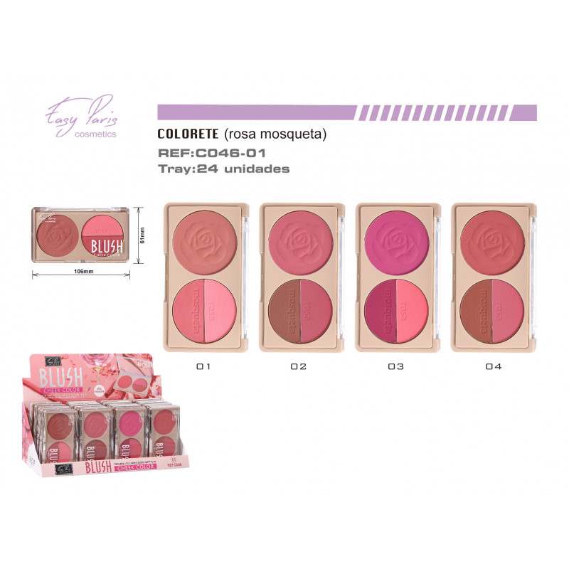 COLORETE TRIO C/ROSA MOSQUETA 24/U