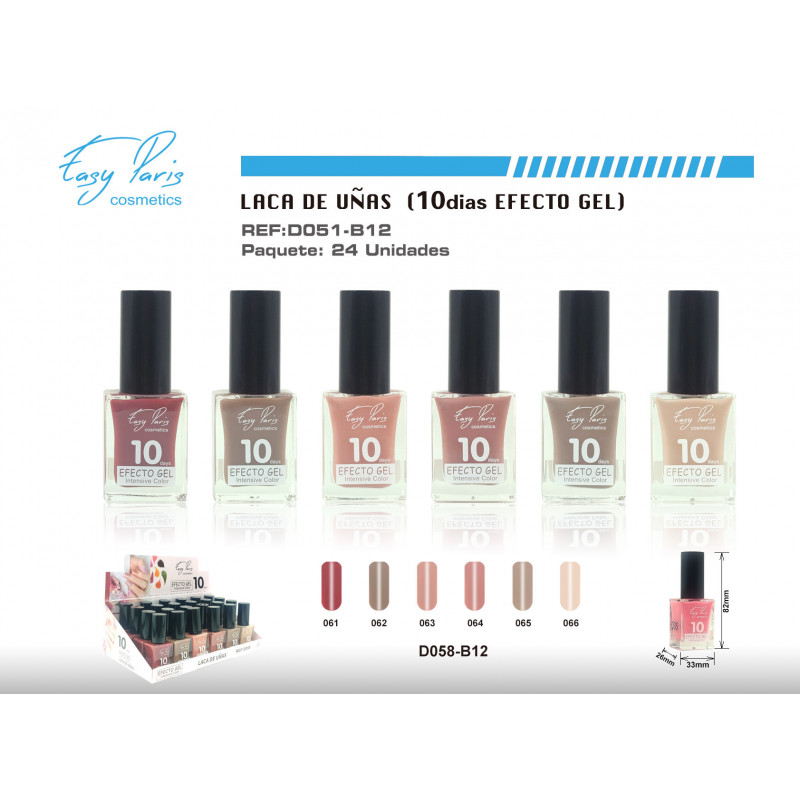 LACA DE UÑAS ALTO BRILLO 10D 24/U