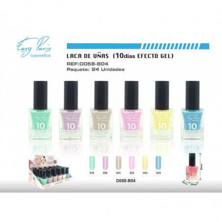 LACA DE UÑAS ALTO BRILLO 10D 24/U