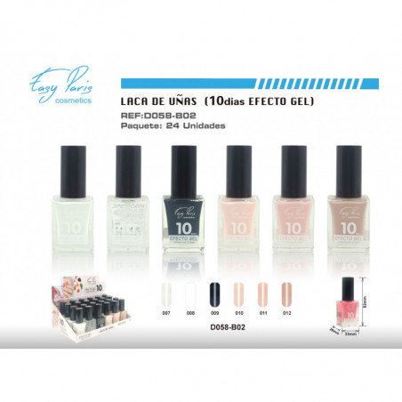 LACA DE UÑAS ALTO BRILLO 10D 24/U