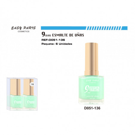 LACA DE UÑAS 9 DIAS 6/U
