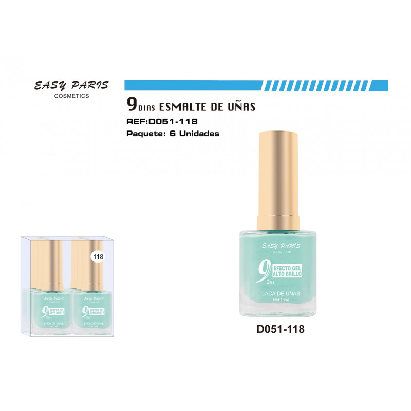 LACA DE UÑAS 9 DIAS 6/U