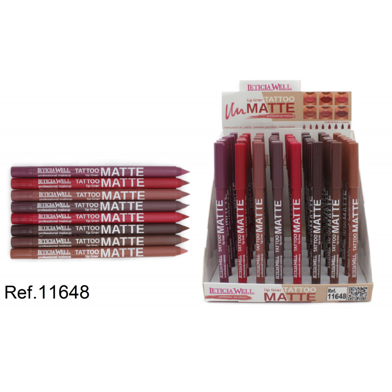 PERFI. LABIOS TATTO MATTE 8 COLORES 48/U 11648