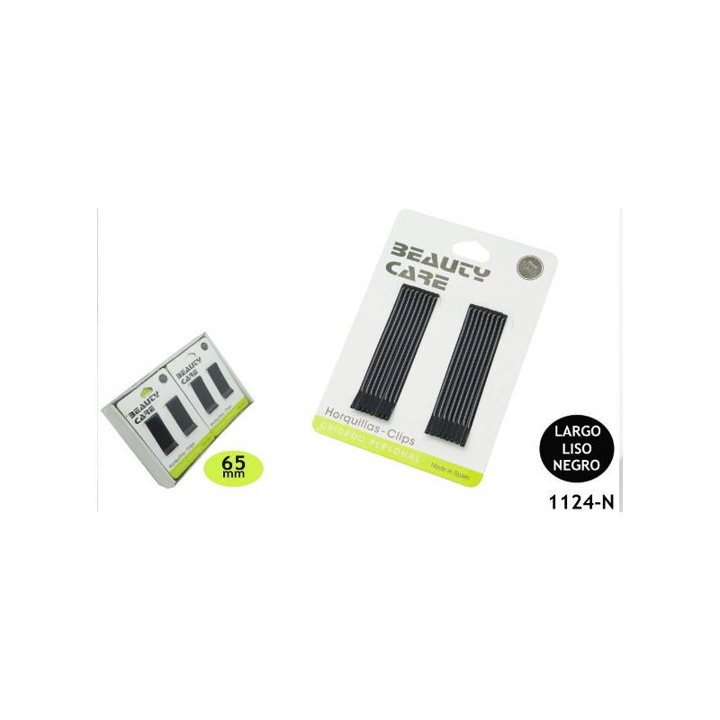 CLIP 6.5CM LARGO LISO N 24/U 1124-N