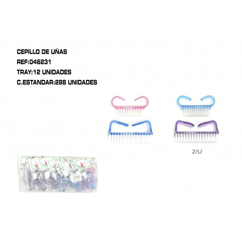 CEPILLO DE UÑAS 8.4*5.5+6.4*3.2 12/U