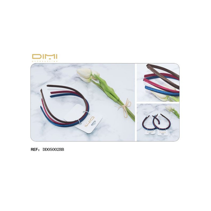 3 DIADEMAS C/FORRO 12/U DD05002BB