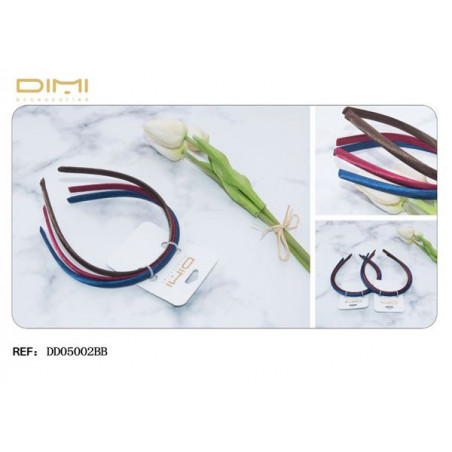 3 DIADEMAS C/FORRO 12/U DD05002BB