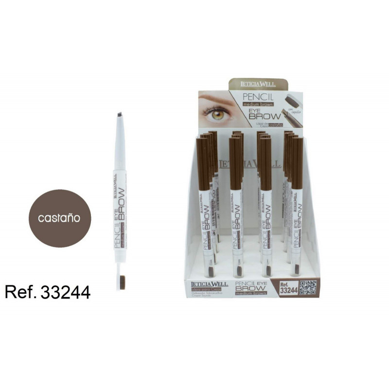 LAPIZ DE CEJAS C/CEPILLO CASTAÑOS 16/U L.W 33244