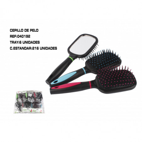 CEPILLO DE PELO NEUMATICO C/ESPEJO 6/U