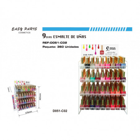 EXP.LACAS DE UÑAS 9 DIAS 360/U 46*39*24