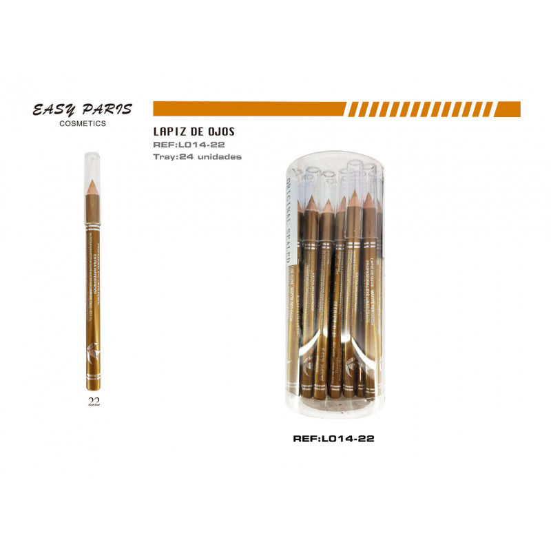 LAPIZ CORTO DE MADERA DORADO 24/U