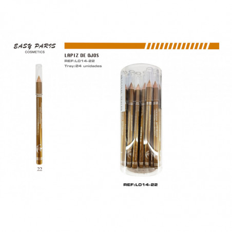 LAPIZ CORTO DE MADERA DORADO 24/U