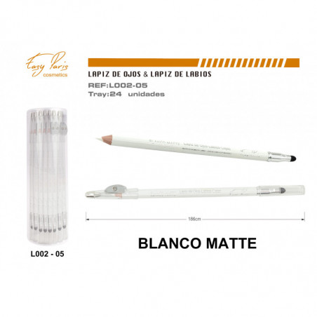 LAPIZ DE OJOS BLANCO MATE 24/U