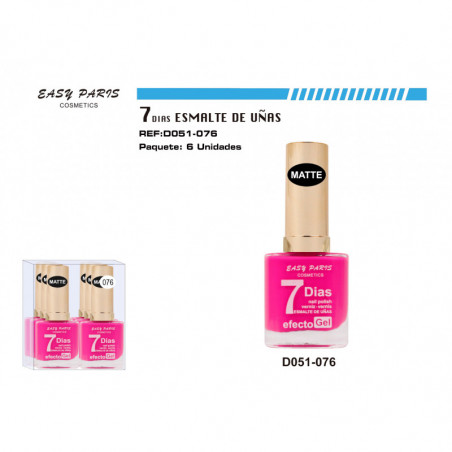 LACA DE UÑAS 9 DIAS MATE 6/U