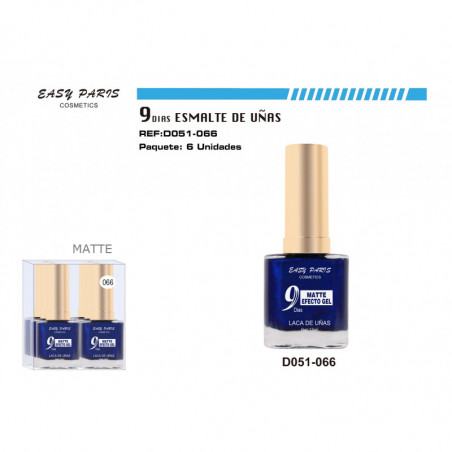 LACA DE UÑAS 9 DIAS BLUE MATE 6/U