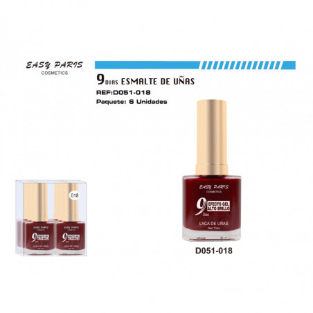 LACA DE UÑAS 9 DIAS 6/U