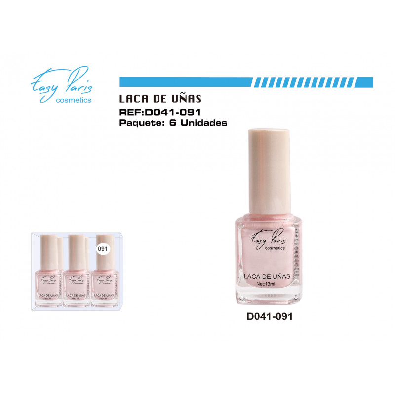 LACA DE UÑAS ROSA PERLA  6/U
