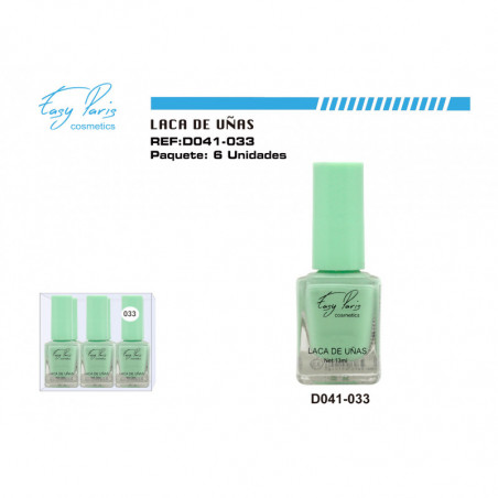 LACA DE UÑAS VERDE PASTEL 6/U