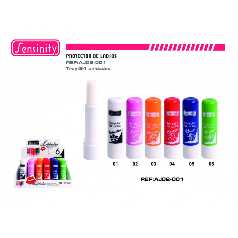 PROTECTOR LABIAL AROMA FRUTAS 24/U