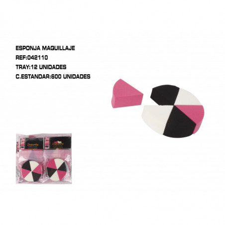 JUEGO 6 ESPONJAS DE MAQUILLAR 12/U