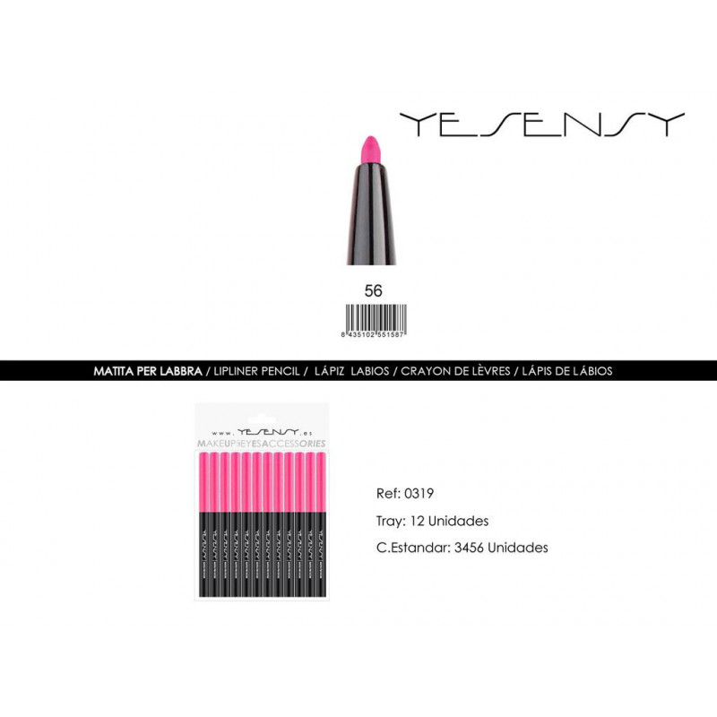 LAPIZ DE OJOS/LABIOS 12/U PINK