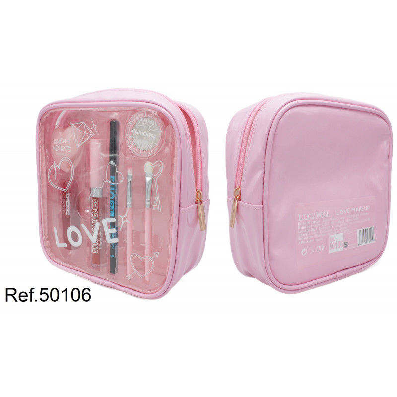 NECESER COSMETICOS LOVE ROSA 7PCS LW 50106