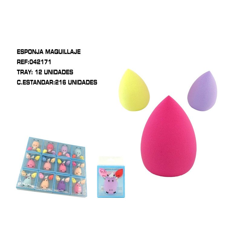 ESPONJA DE MAQUILLAJE 12/U  : 042171