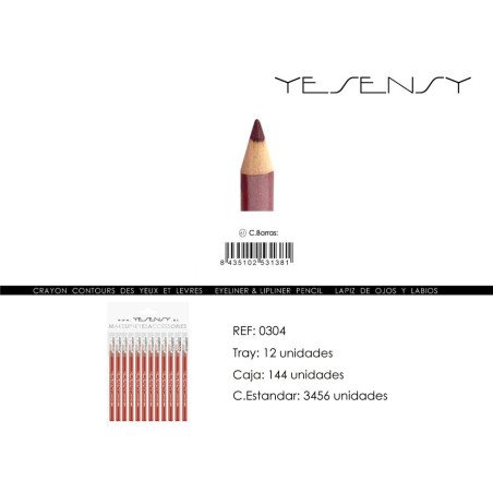 LAPIZ DE OJOS/LABIOS 12/UGRANATE : 0304-061