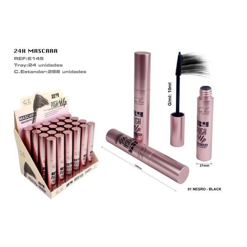 MASCARA PESTAÑAS 24H PUSH UP 24/U : E145-01