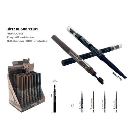 EXP.LAPIZ DE CEJAS C/DIFUMINADOR 40/U  : L053-01
